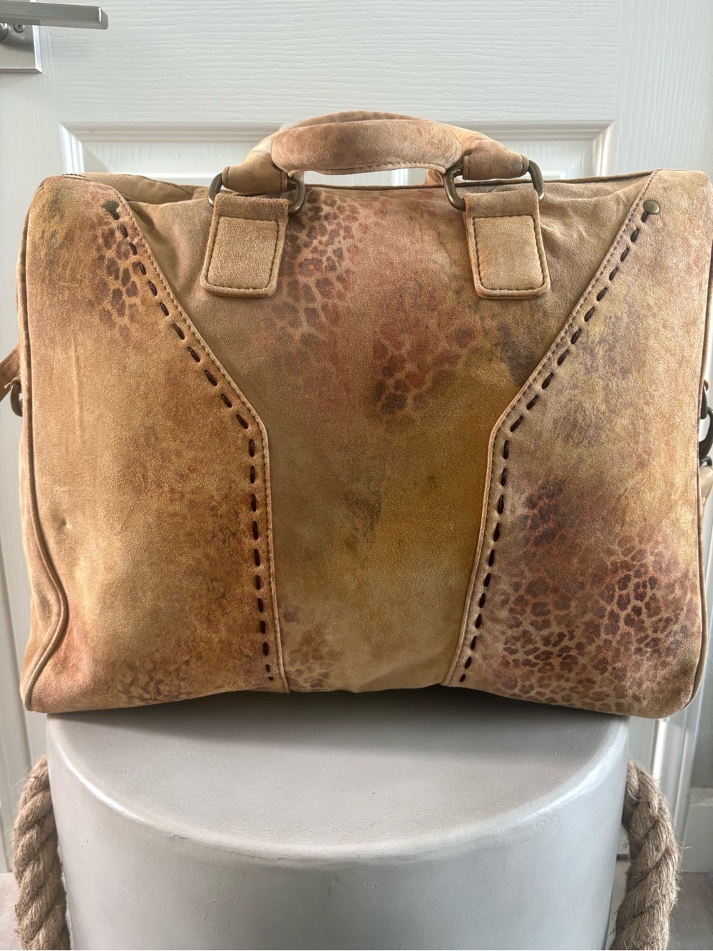 Old Gringo | Leopardito Leather Gina Duffel Weekender | Vintage | Like New - Picture 4 of 10